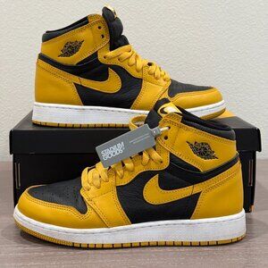 AIR JORDAN 1 RETRO HIGH OG GS 575441 701 POLLEN/WHITE/BLACK SIZE 6Y